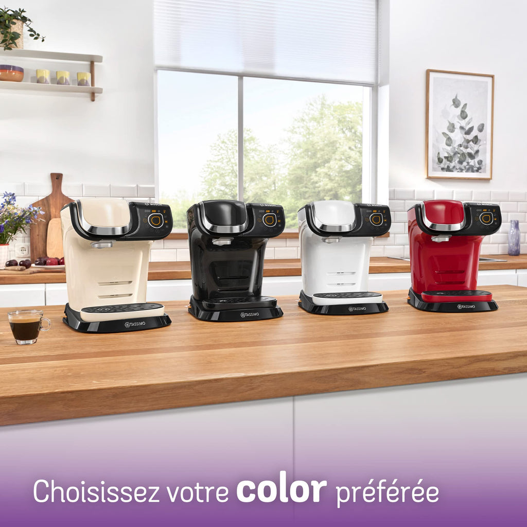 Cafetière Tassimo My Way TAS6503 Rouge – OneTouch, +40 Boissons, Filtre Brita Maxtra+
