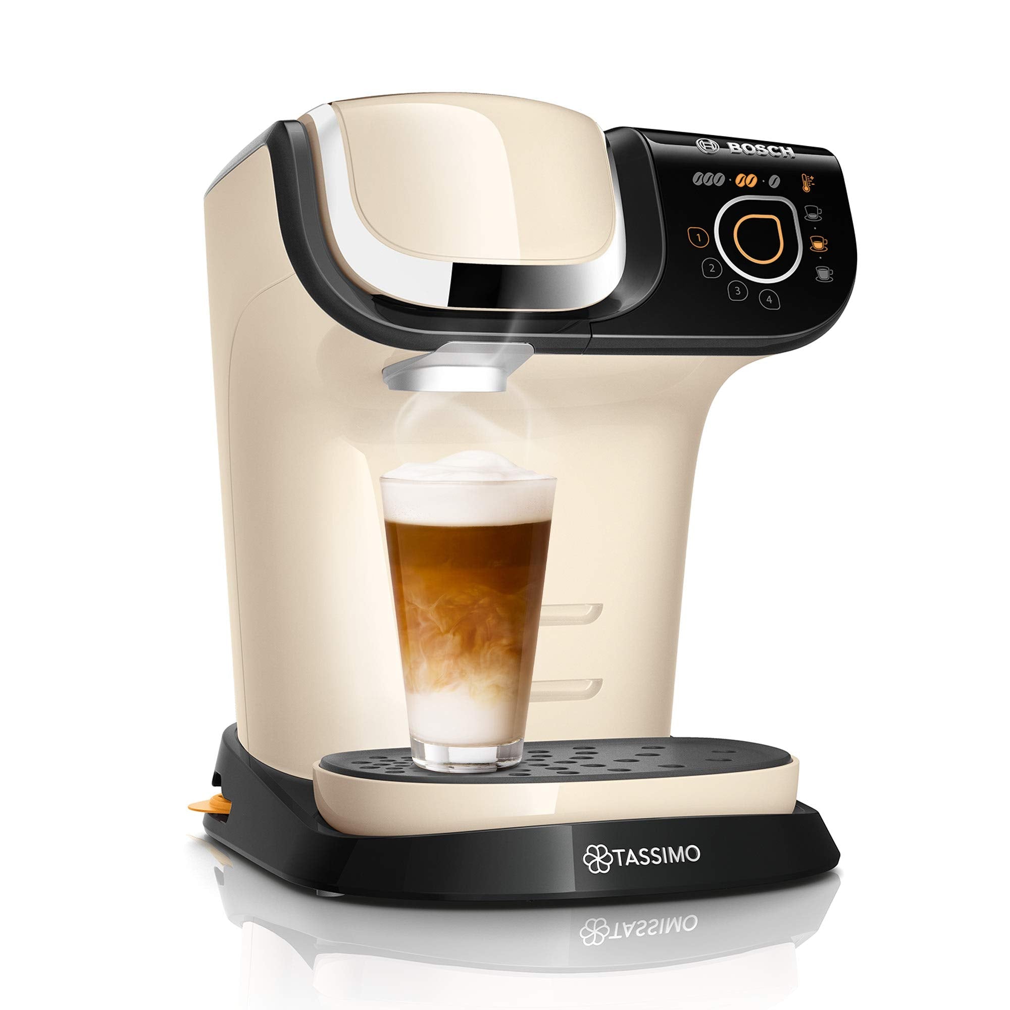 Cafetière Tassimo My Way 2 TAS6507 Crème – +70 Boissons, 1500 W, Filtre à Eau