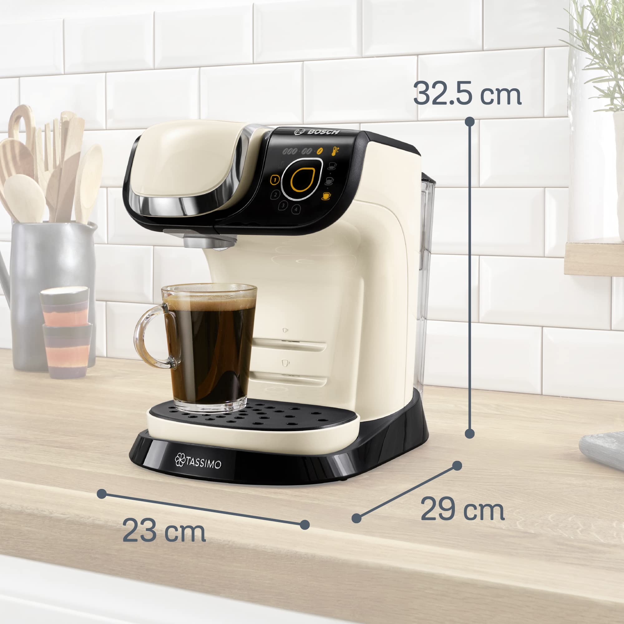 Cafetière Tassimo My Way TAS6502 Noir – OneTouch, +40 Boissons, Filtre Brita Maxtra+