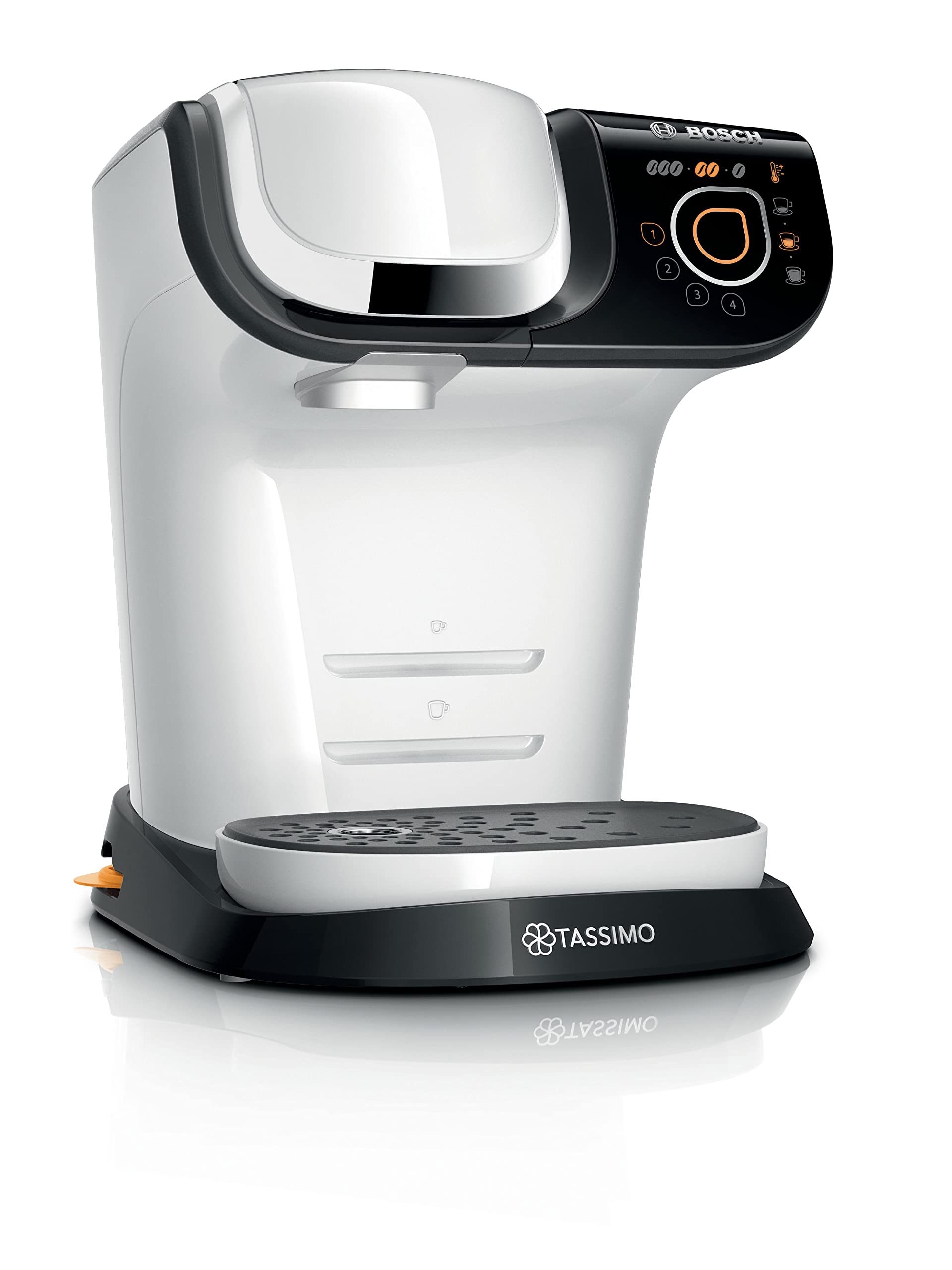 Cafetière Tassimo My Way TAS6504 Blanc – OneTouch, +40 Boissons, Filtre Brita Maxtra+