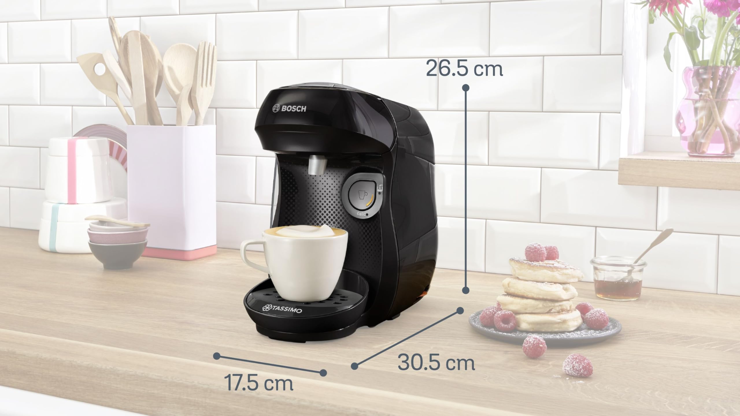 Cafetière Tassimo Happy Friendly TAS102EA Noir – +70 Boissons, Éco-conçue