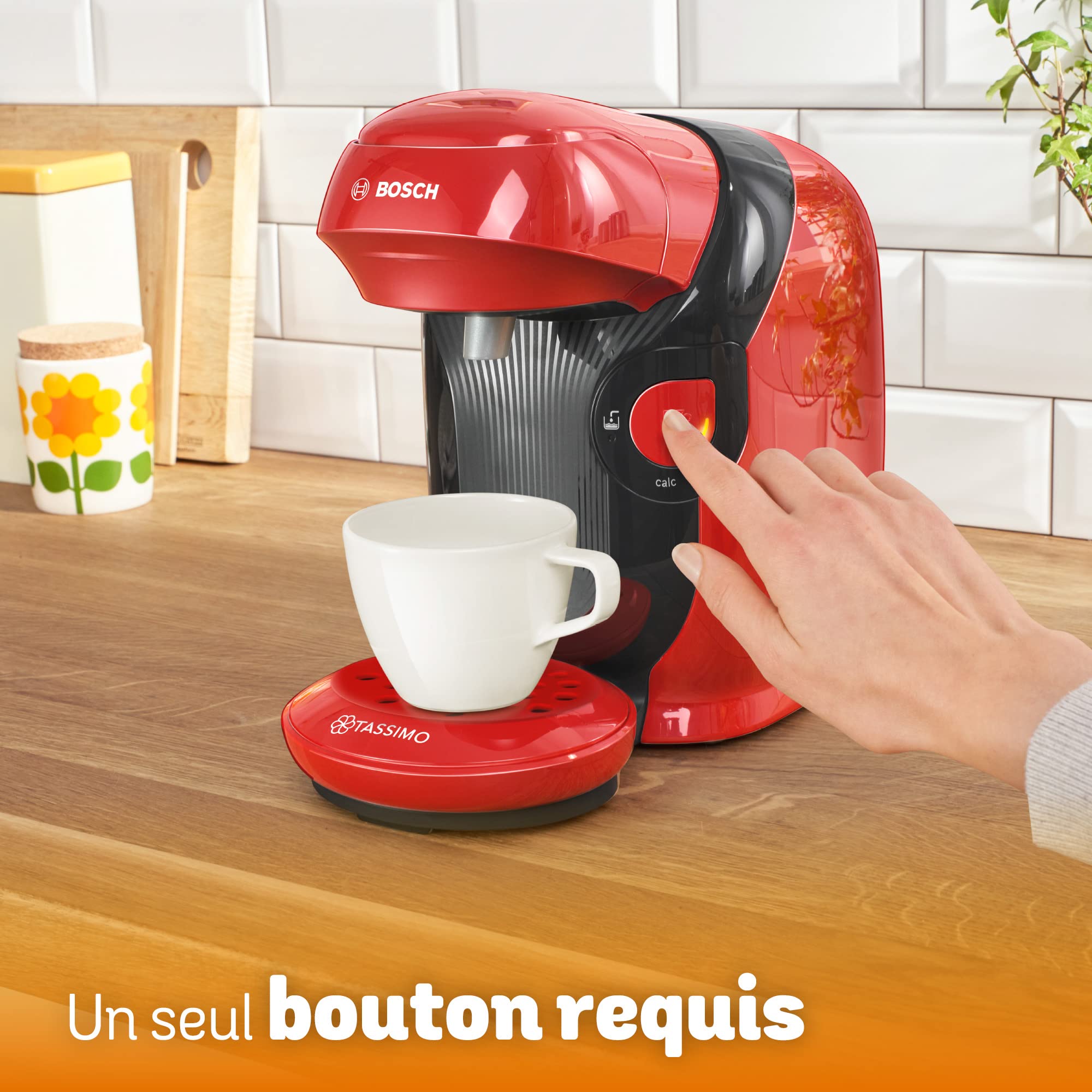 Cafetière Tassimo Style TAS1103 Rouge – Ultra Compacte 17 cm, +40 Boissons