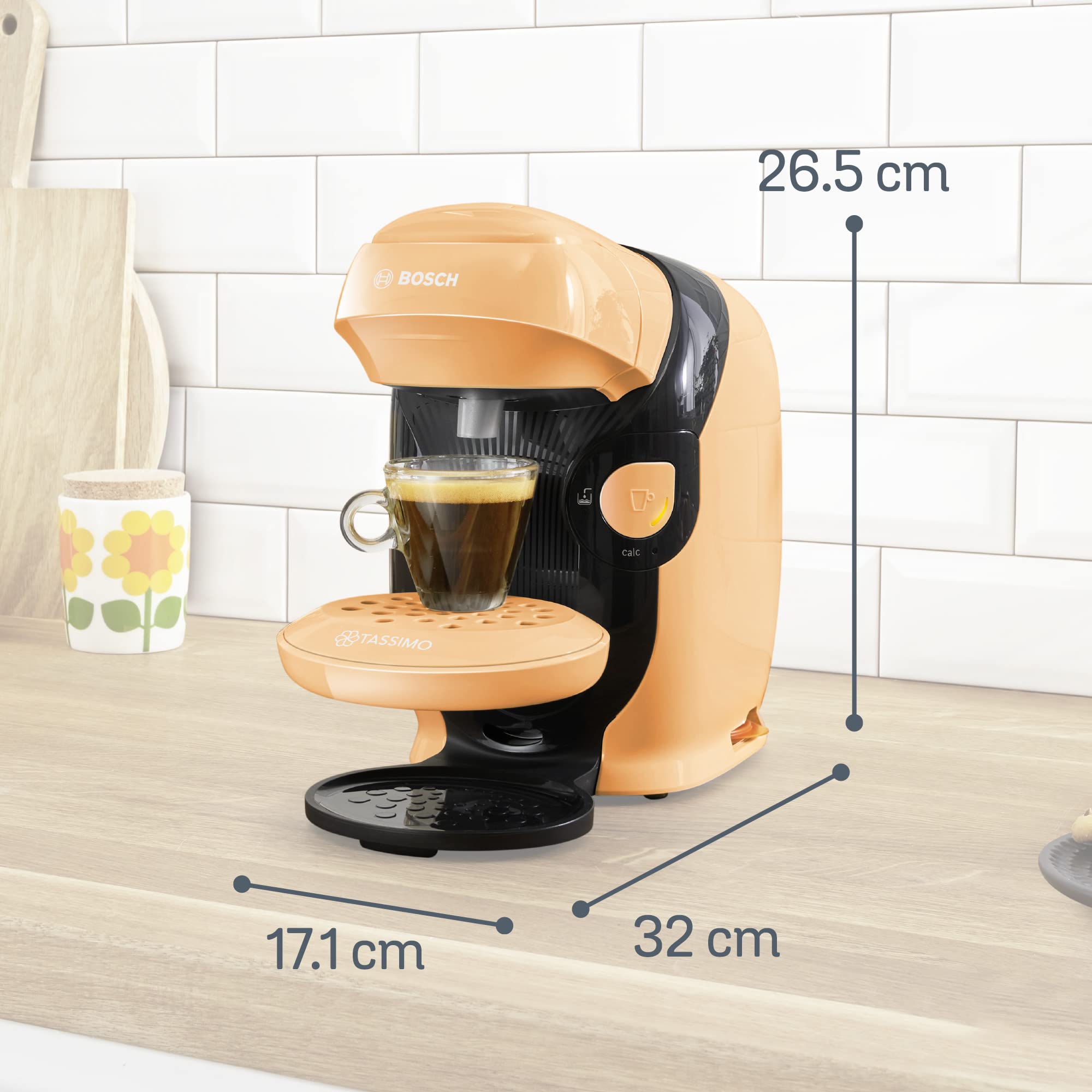Cafetière Tassimo Style TAS1106 Pêche – Ultra Compacte 17 cm, +40 Boissons