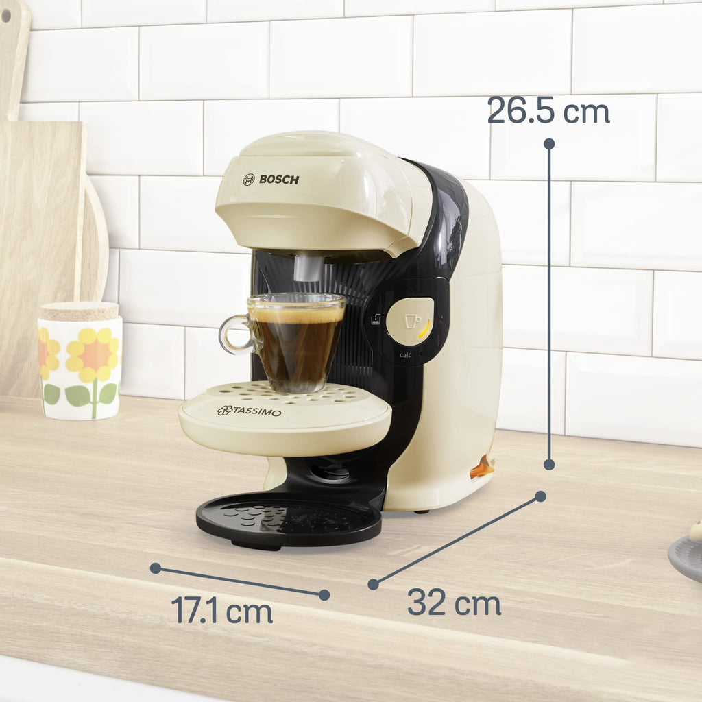 Cafetière Tassimo Style TAS1107 Vanille – Ultra Compacte 17 cm, +40 Boissons