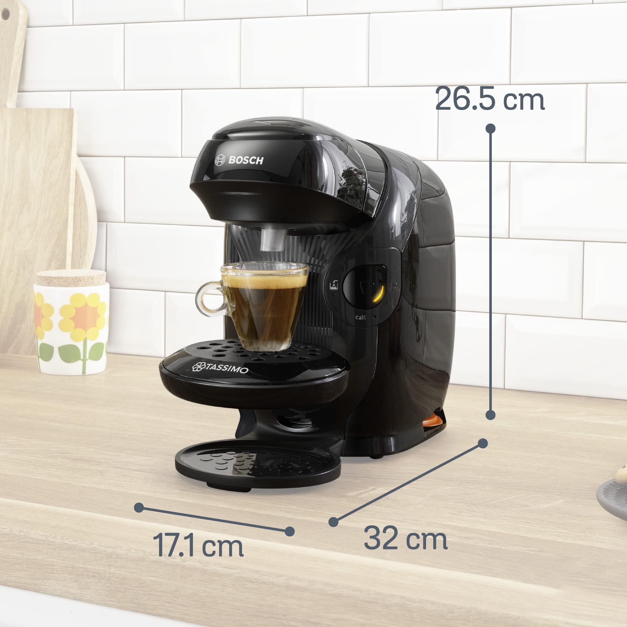 Cafetière Tassimo Style TAS1102 Noir – Ultra Compacte 17 cm, +40 Boissons