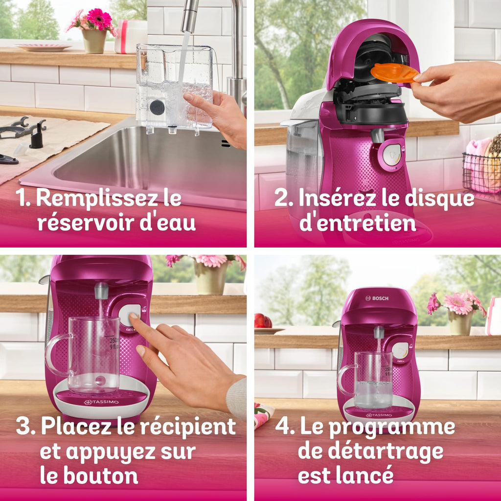 Cafetière Tassimo Happy TAS1001 Violet & Blanc – OneTouch, +40 Boissons, Compacte