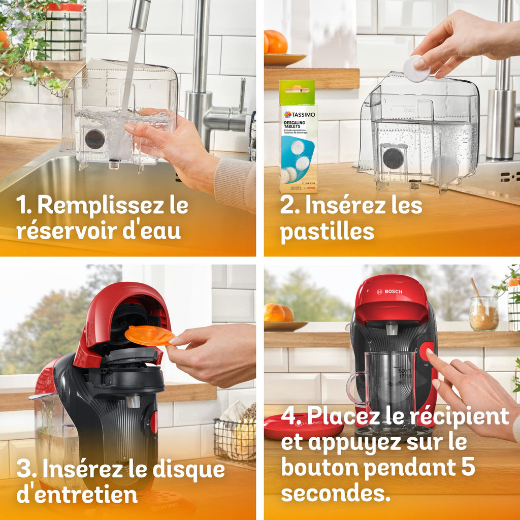 Cafetière Tassimo Style TAS1103 Rouge – Ultra Compacte 17 cm, +40 Boissons