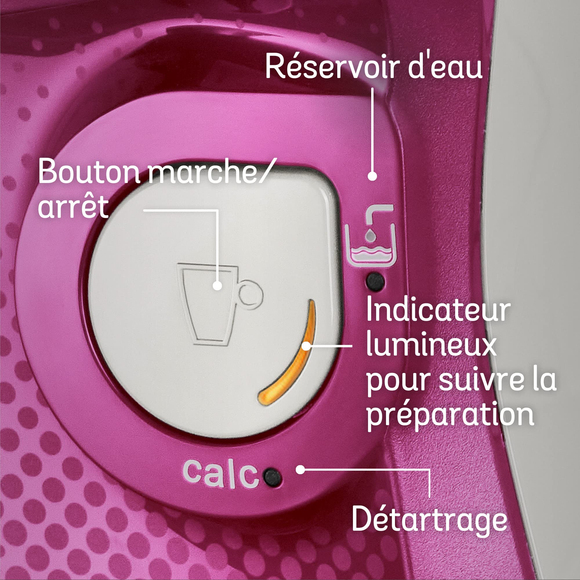 Cafetière Tassimo Happy TAS1001 Violet & Blanc – OneTouch, +40 Boissons, Compacte