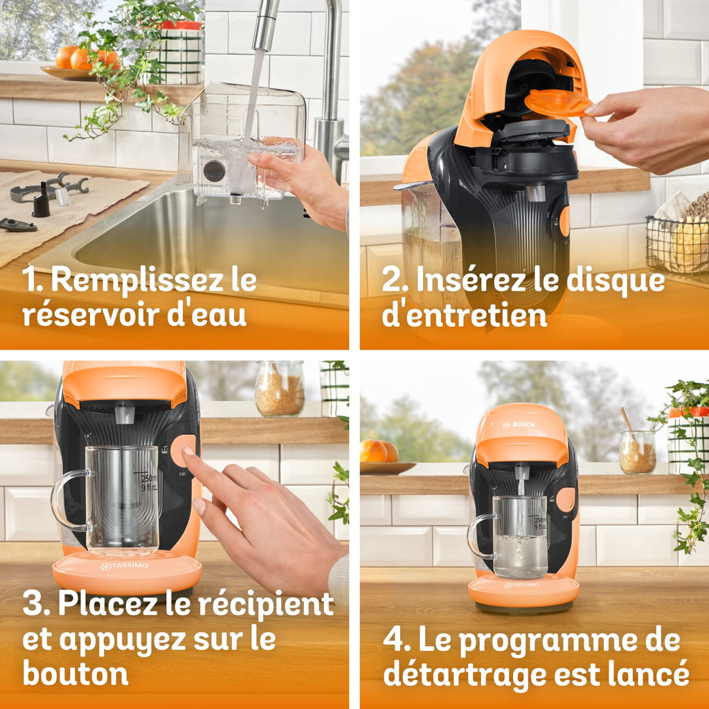 Cafetière Tassimo Style TAS1106 Pêche – Ultra Compacte 17 cm, +40 Boissons