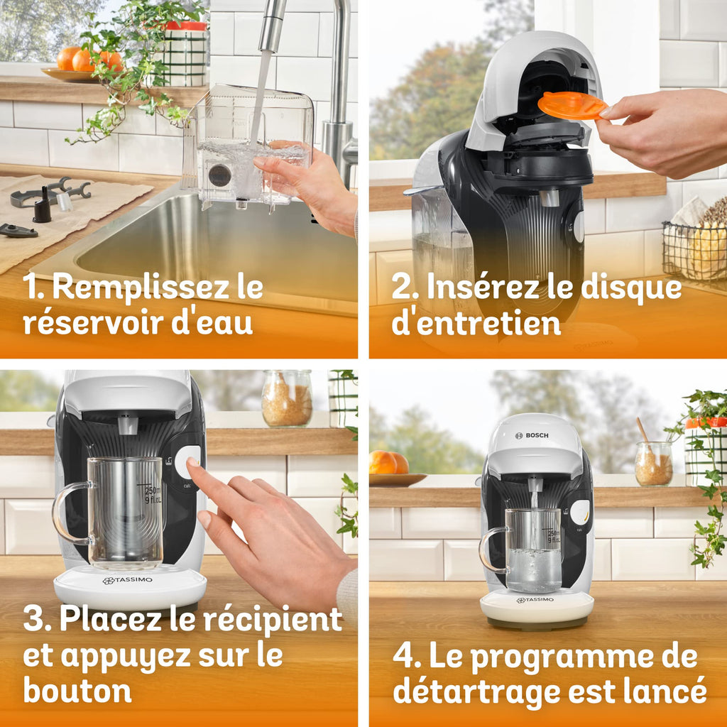 Cafetière Tassimo Style TAS1104 Blanc – Ultra Compacte 17 cm, +40 Boissons