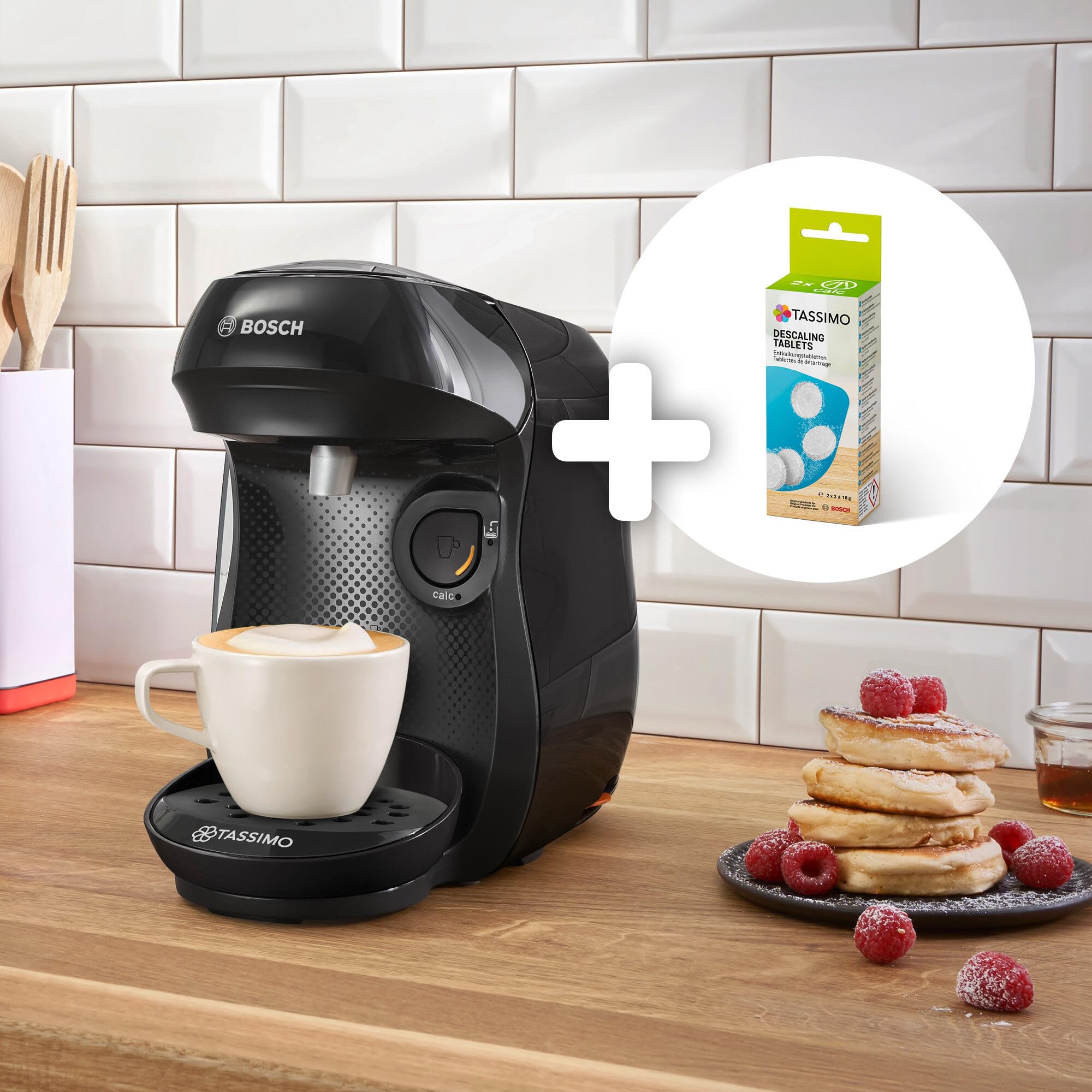 Cafetière Tassimo Happy Friendly TAS102EA Noir – +70 Boissons, Éco-conçue