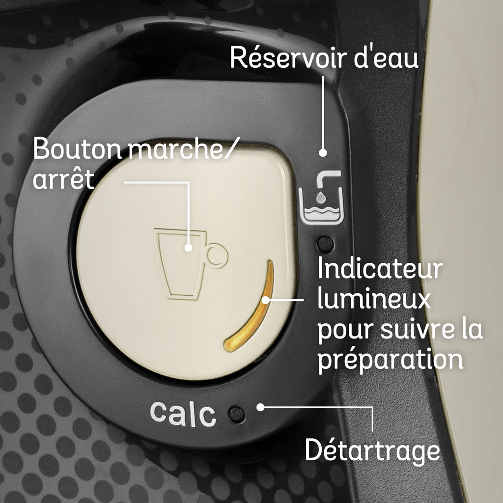 Cafetière Tassimo Happy TAS1007 Crème – +40 Boissons, 1400 W, Intellibrew