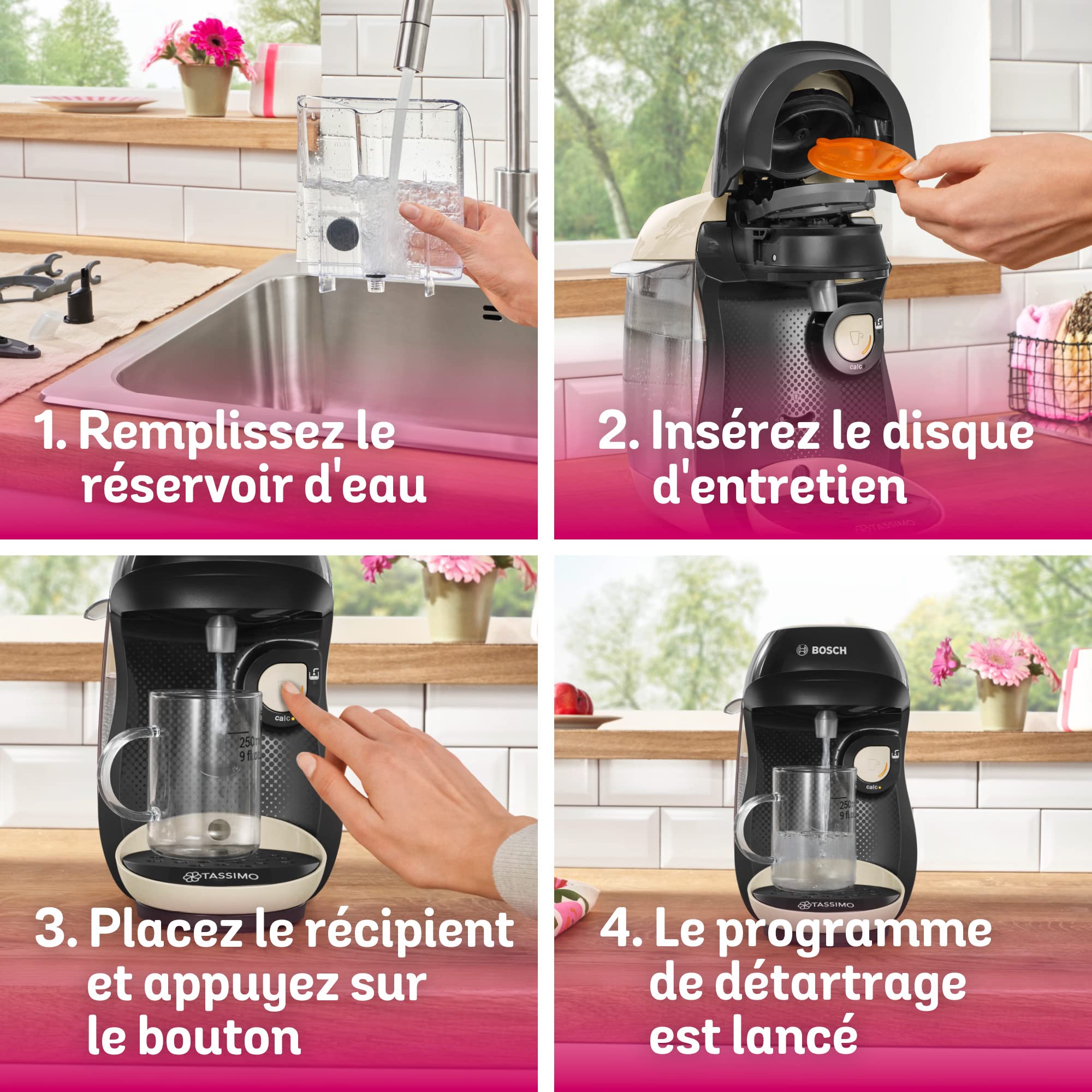 Cafetière Tassimo Happy TAS1007 Crème – +40 Boissons, 1400 W, Intellibrew