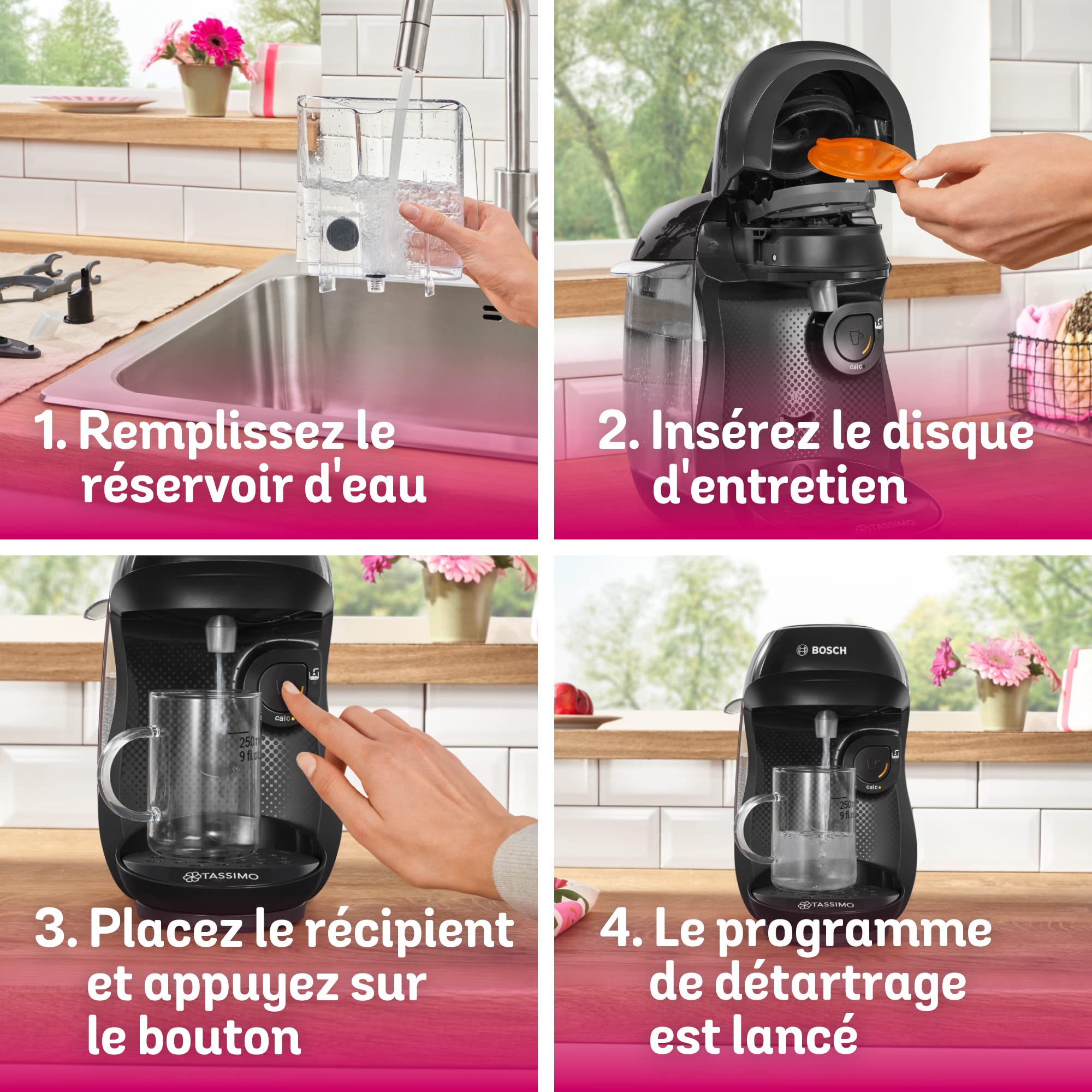 Cafetière Tassimo Happy TAS1002N Noir Intense – OneTouch, +40 Boissons, Compacte