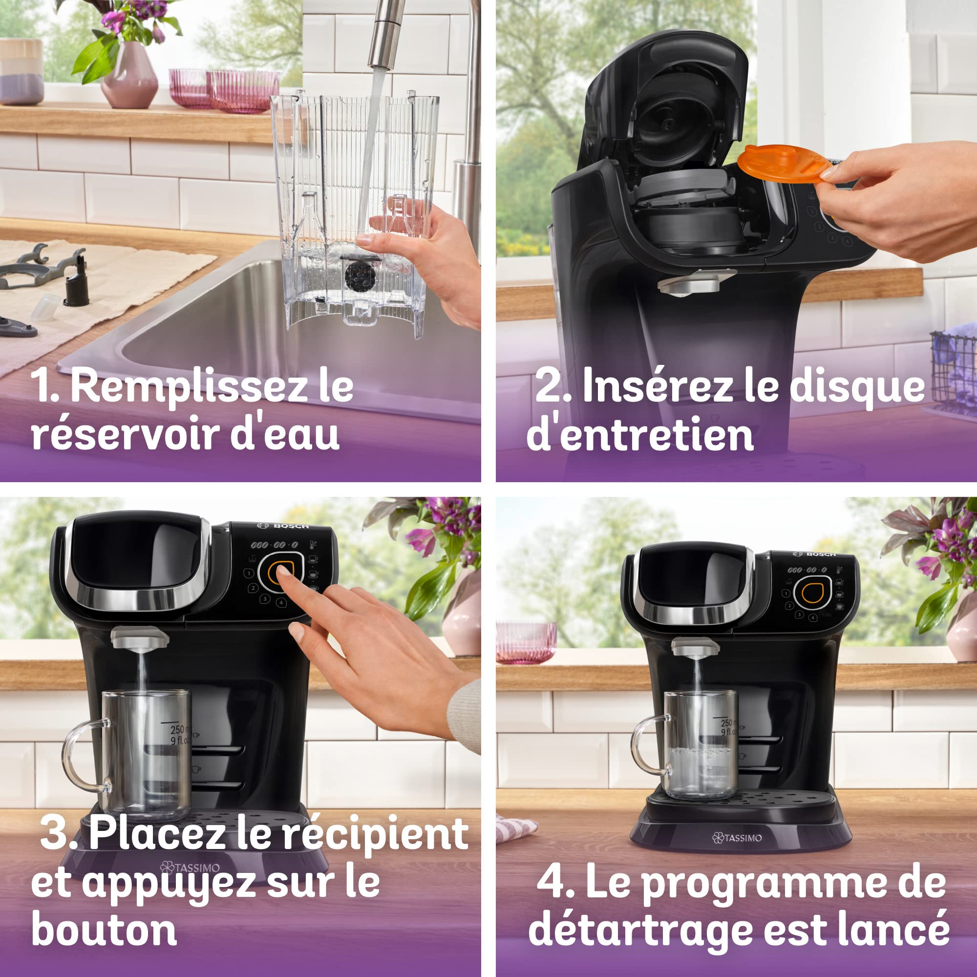 Cafetière Tassimo My Way TAS6502 Noir – OneTouch, +40 Boissons, Filtre Brita Maxtra+