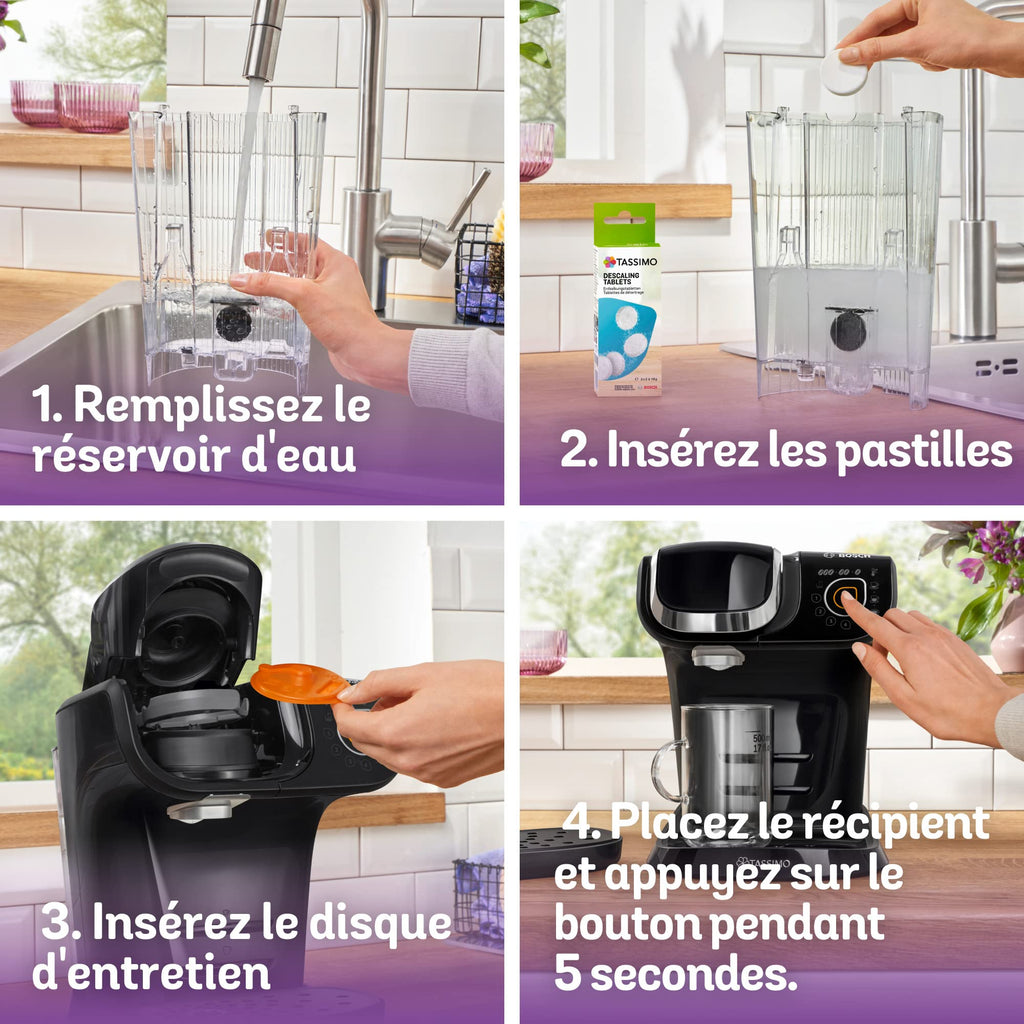 Cafetière Tassimo My Way TAS6502 Noir – OneTouch, +40 Boissons, Filtre Brita Maxtra+