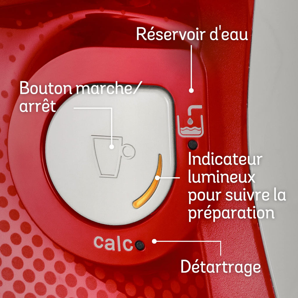 Cafetière Tassimo Happy TAS1006 Rouge & Blanc – OneTouch, +40 Boissons, Compacte