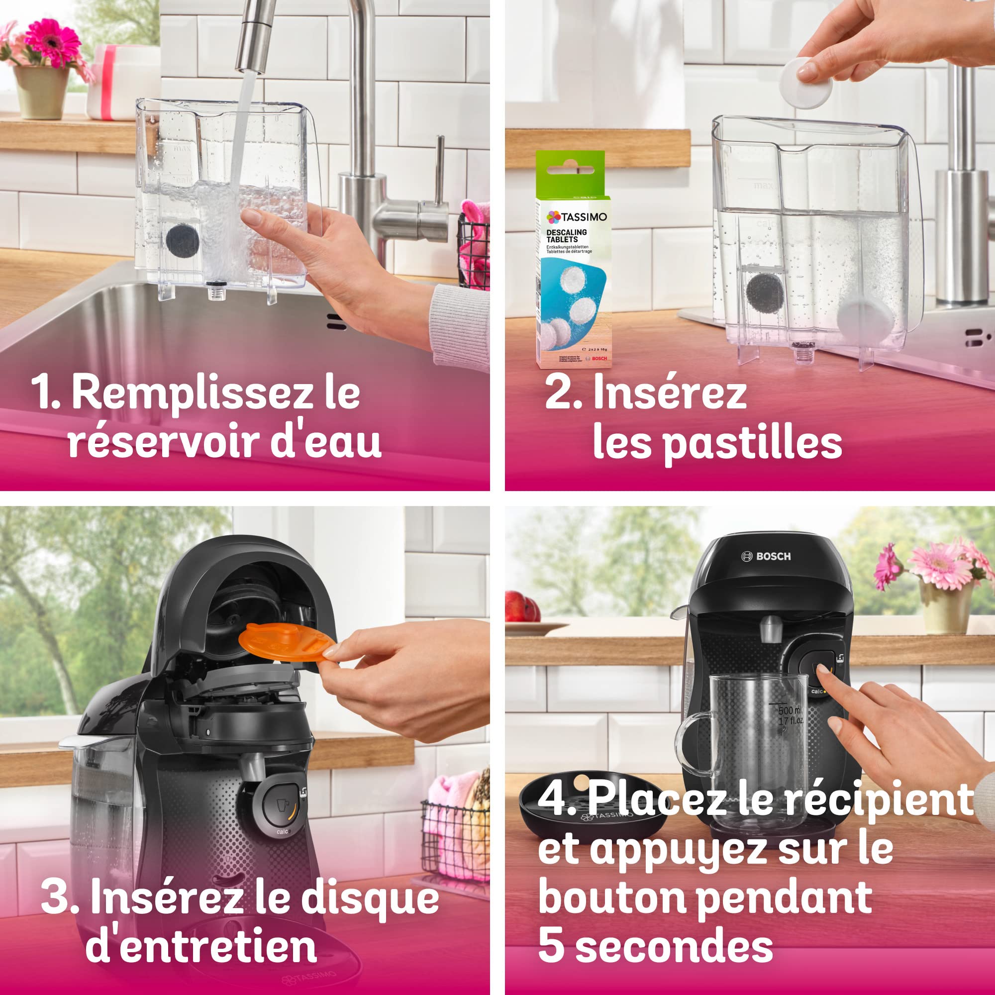 Cafetière Tassimo Happy TAS1002N Noir Intense – OneTouch, +40 Boissons, Compacte